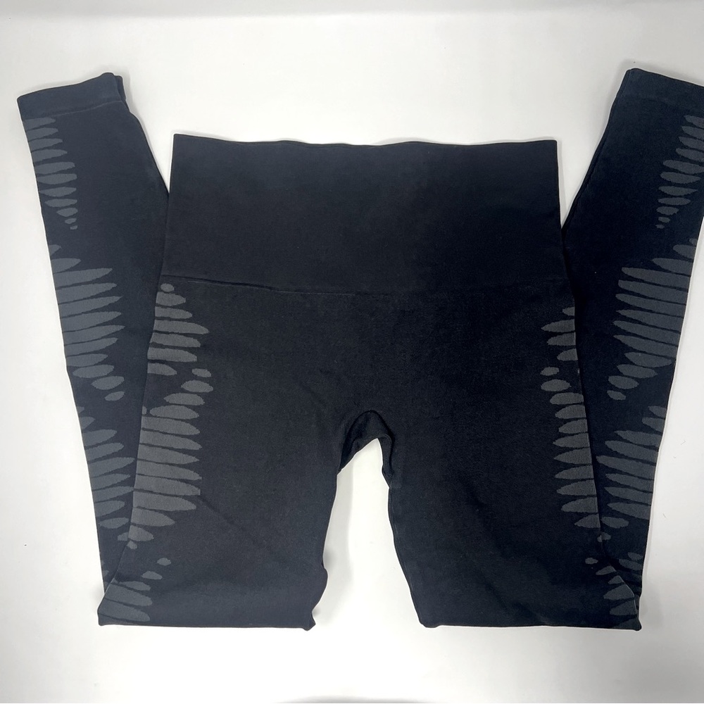 SPANX Look At Me Now High Rise Printed Seamless Legging in Black Sz Small